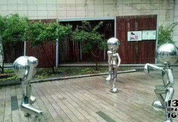 儿童雕塑-广场不锈钢抽象景观儿童雕塑