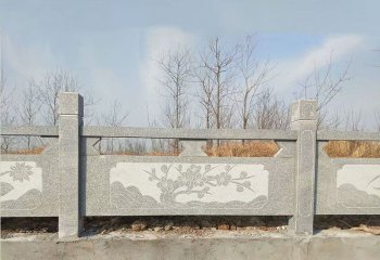 栏杆栏板雕塑-乡村道路旁装饰大理石芝麻灰栏杆