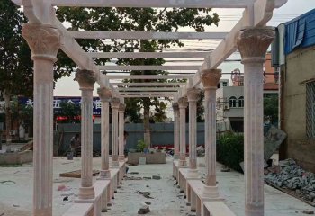 凉亭雕塑-公园广场摆放罗马柱花架长廊凉亭