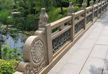 栏杆栏板雕塑-公园景观花岗岩镂空桥栏杆装饰摆件