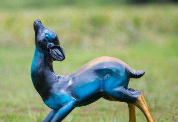 梅花鹿雕塑-户外园林景观树脂彩绘梅花鹿雕塑