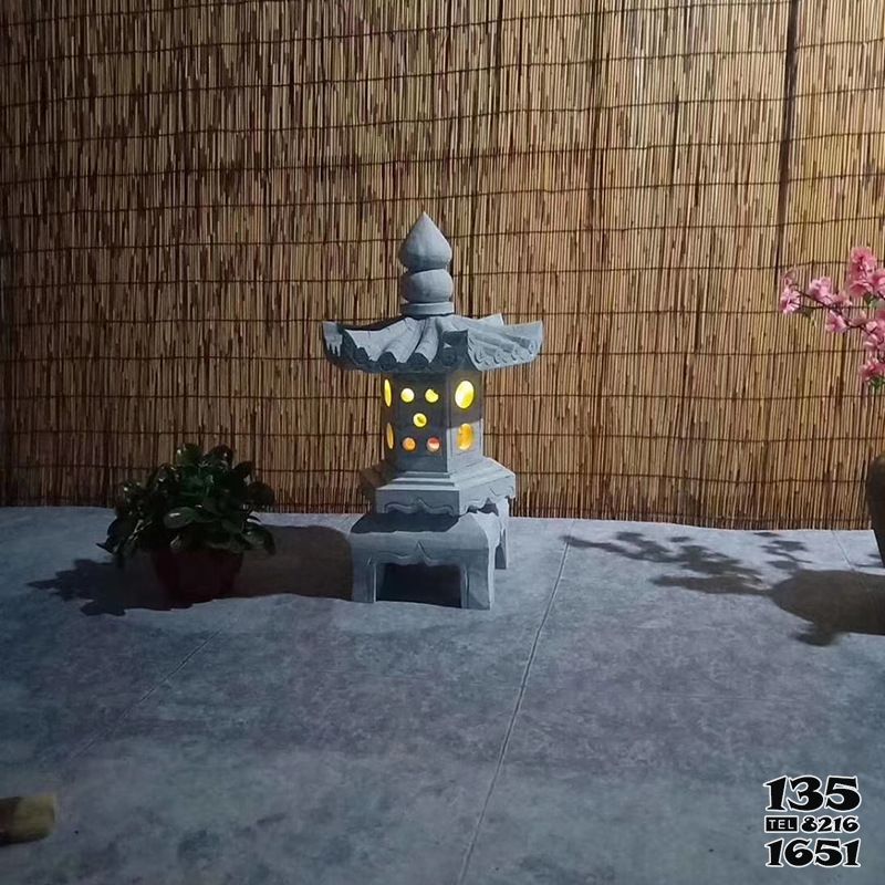 灯笼雕塑-石灯笼中式落地庭院装饰石头灯户外摆件 灯笼雕塑-石灯笼中式落地庭院装饰石头灯户外摆件