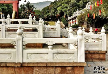 栏杆栏板雕塑-景区广场防护文物汉白玉栏杆