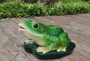 青蛙雕塑-景区玻璃钢创意青蛙雕塑