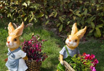 兔子雕塑-户外园林景观摆件仿真动物摆件兔子雕塑