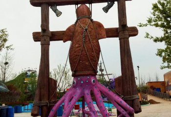 座椅雕塑-儿童乐园大型海洋动物玻璃钢章鱼雕塑