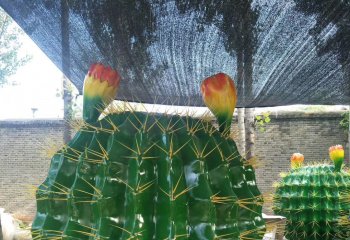 仙人掌雕塑-公园植物园摆放玻璃钢仿真仙人掌雕塑