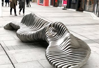 座椅雕塑-商场户外广场班固不锈钢山峦造型座椅雕塑