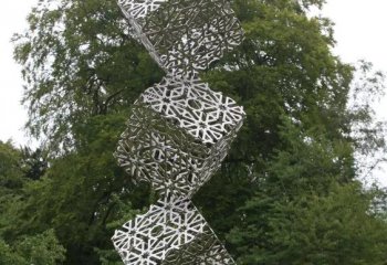 魔方雕塑-公园草坪创意不锈钢魔方雕塑