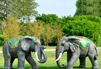 大象雕塑-户外园林大象仿真动物景观大象雕塑