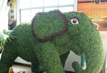 大象雕塑-商厦大型绿植大象雕塑