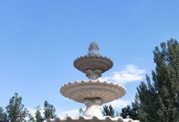 风水球雕塑-庭院石雕多层大理石风水球喷泉雕塑