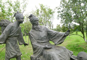 画家雕塑-公园中国明末清初知名画家朱耷雕塑