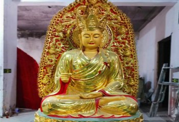 地藏王雕塑-寺庙大型不锈钢仿铜供奉佛像地藏王雕塑