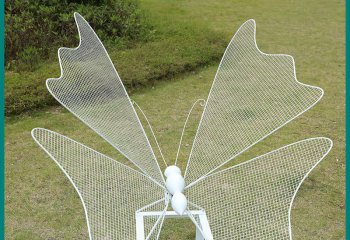 蝴蝶雕塑-公园景区不锈钢镂空户外景观装饰喷摆件蝴蝶雕塑