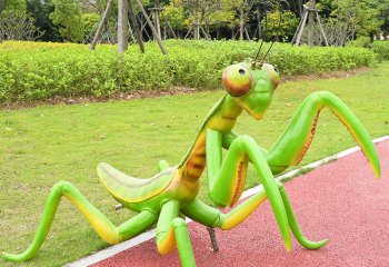 螳螂雕塑-游乐园广场仿真大号螳螂玻璃钢雕塑
