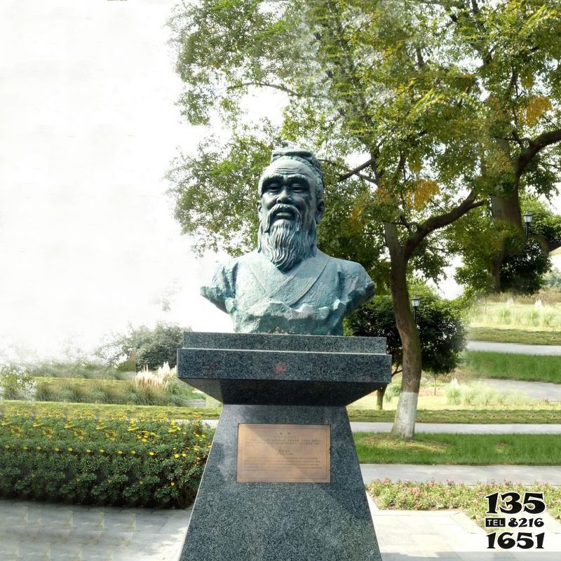 扁鹊雕塑-公园中国古代十大名医历史著名医学人物扁鹊雕塑高清图片