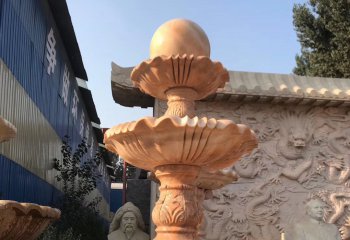 风水球雕塑-庭院水池风水球喷泉大理石雕塑