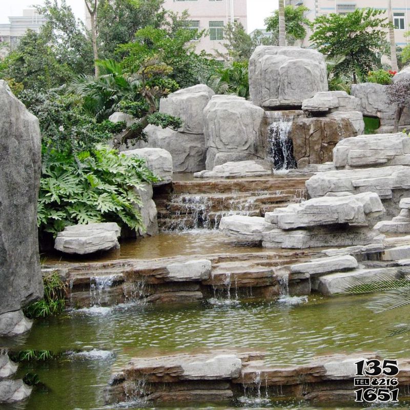 假山雕塑-小区园林石头假山流水 假山雕塑-小区园林石头假山流水高清图片