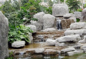 假山雕塑-小区园林石头假山流水
