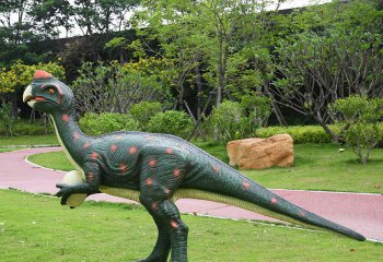 恐龙雕塑-户外草坪玻璃钢彩绘恐龙雕塑