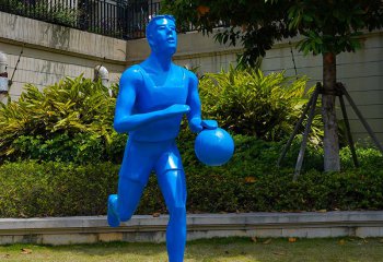 篮球雕塑- 公园体育广场打篮球运动景观玻璃钢雕塑