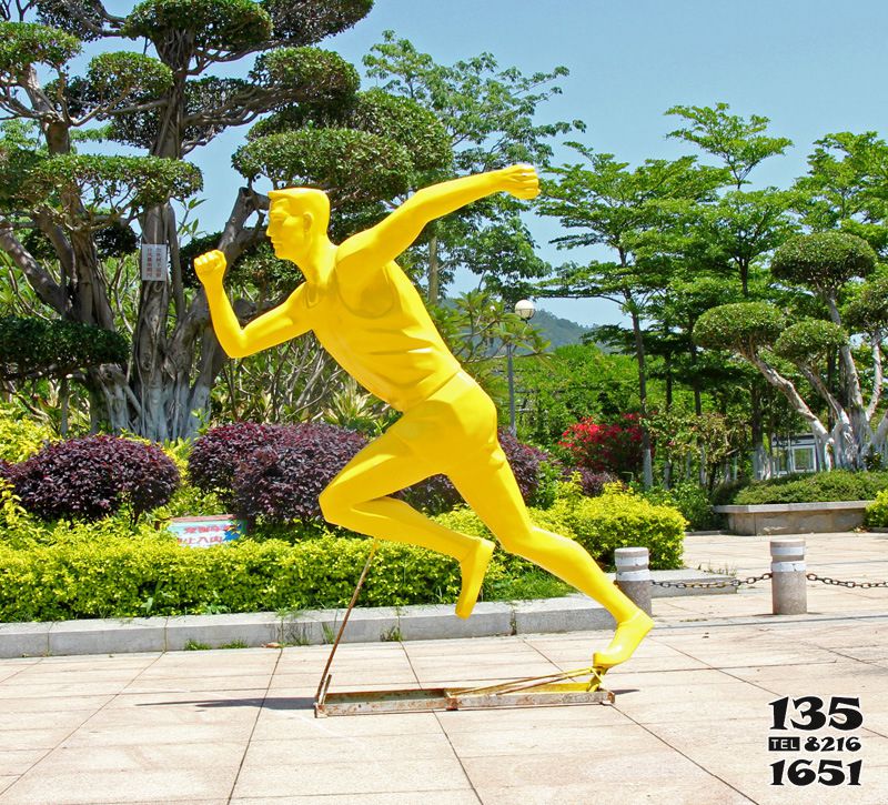 篮球雕塑-公园体育广场跑步打篮球运动景观摆件玻璃钢雕塑