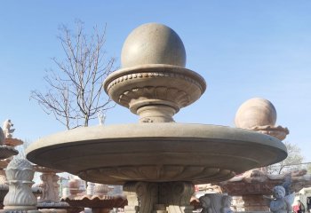 风水球雕塑-松香玉大理石风水球别墅景观雕塑