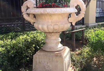 欧式石雕花盆