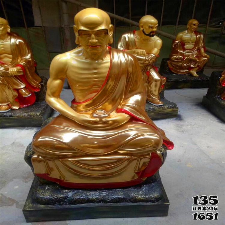 十八罗汉罗汉-户外景区寺庙景观供奉神佛菩萨十八罗汉雕塑高清图片