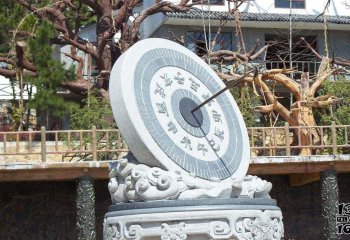 日晷雕塑-景区石雕户外园林大型景观计时器日晷雕塑