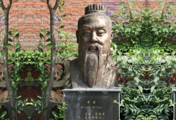 帝喾雕塑-公园名人历史人物上古帝王帝虞纯铜头胸雕塑