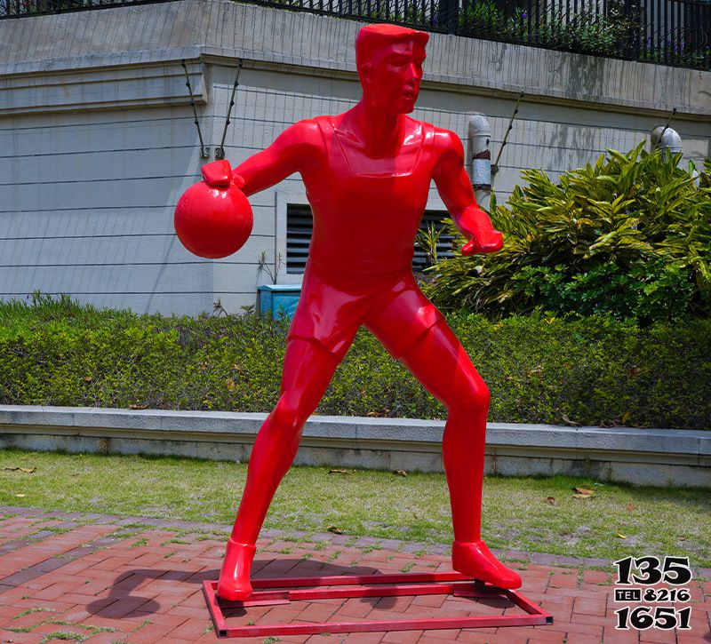篮球雕塑-城市街边摆放玻璃钢打篮球户外运动景观摆件雕塑高清图片
