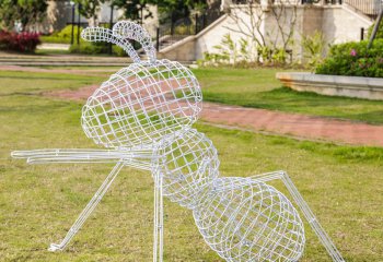 蚂蚁雕塑-不锈钢镂空创意大型景观蚂蚁雕塑