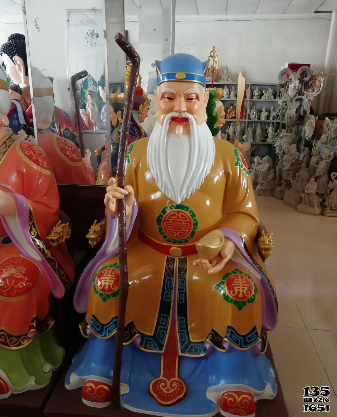土地公雕塑-寺庙玻璃钢彩绘神像土地公雕塑 土地公雕塑-寺庙玻璃钢彩绘神像土地公雕塑高清图片