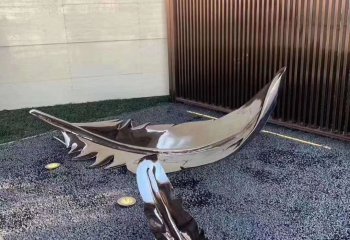 羽毛雕塑-园林别墅镜面金属不锈钢羽毛雕塑