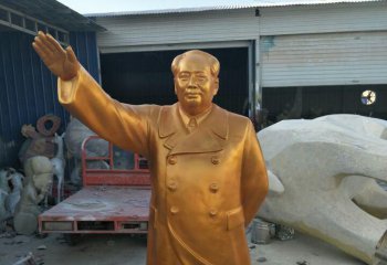 毛泽东雕塑-广场纯铜打造挥手的毛主席毛泽东雕塑