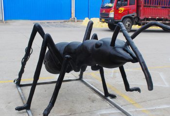 蚂蚁雕塑-游乐场儿童黑色大型玻璃钢蚂蚁雕塑