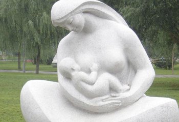 亲情雕塑-公园母亲喂奶石雕亲情雕塑