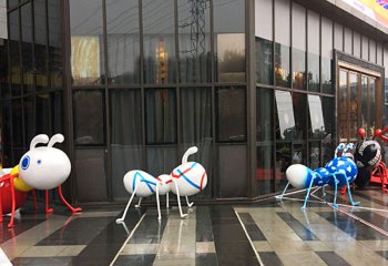 蚂蚁雕塑-商场饭店摆放彩绘创意玻璃钢蚂蚁雕塑