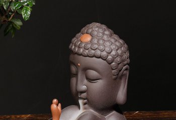 香炉雕塑-陶瓷佛头像倒流香家用室内檀香香炉
