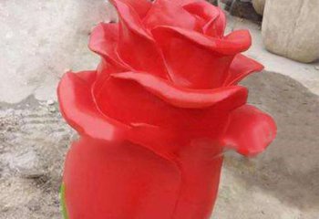 玫瑰雕塑-玻璃钢创意公园玫瑰雕塑