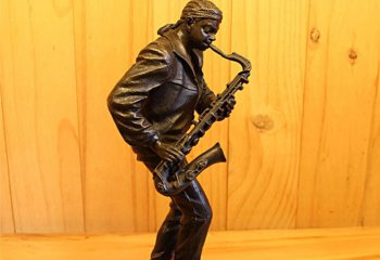 吹奏雕塑-吹萨克斯的人物娱乐场所铜雕吹奏雕塑