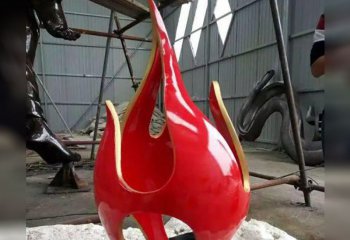 火龙果雕塑-不锈钢创意火龙果雕塑