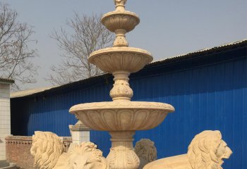 喷泉雕塑-别墅花园户外装饰欧式花钵花岗岩多层喷泉雕塑