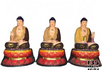 如来佛祖雕塑-玻璃钢仿真彩绘供奉的如来佛祖雕塑