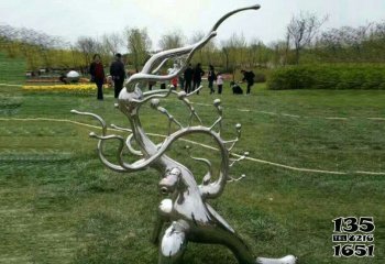 树雕塑-不锈钢园林抽象树枝雕塑