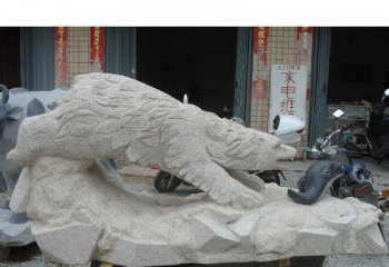 北极熊雕塑-街道边摆放的爬行的玻璃钢创意北极熊雕塑