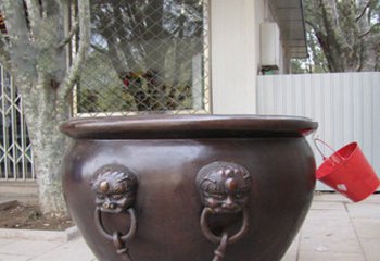 缸雕塑-别墅招财水缸铜雕塑摆件缸雕塑