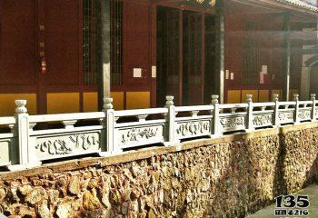 栏杆栏板雕塑-青石寺院古建筑台阶防护栏石雕